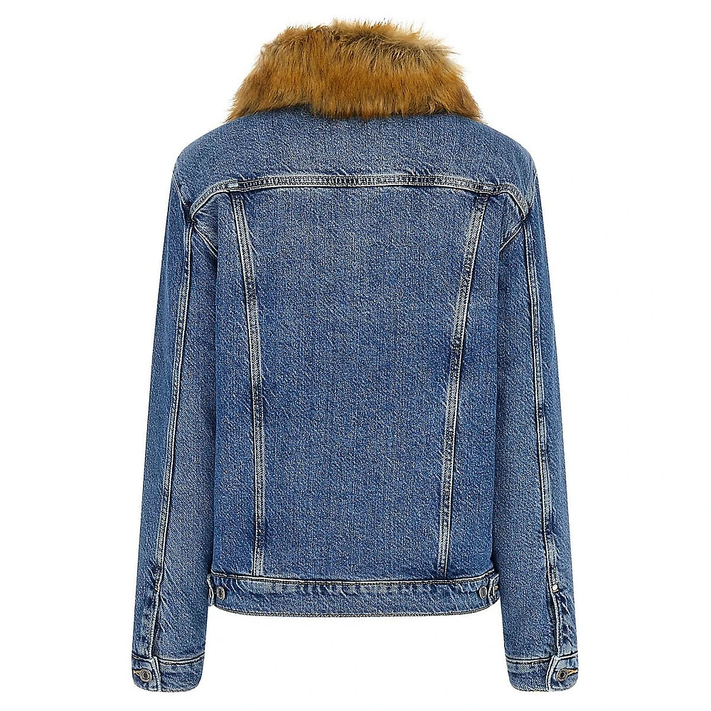 Gilda Denim & Faux Fur Jacket