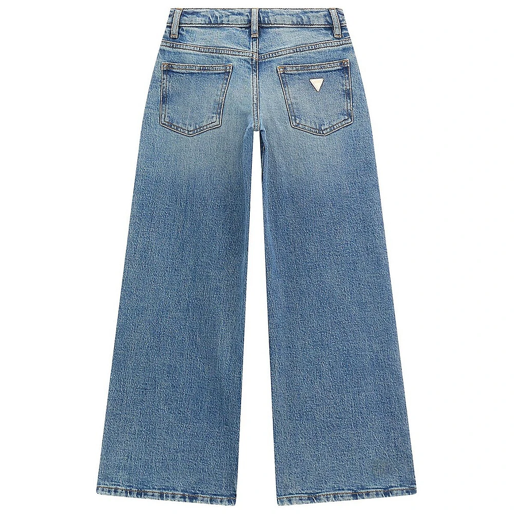 Girl's 90s Fit Low-Waist Wide-Leg Jeans