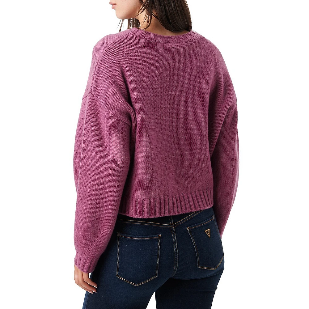 Pull en laine avec logo graphique vintage