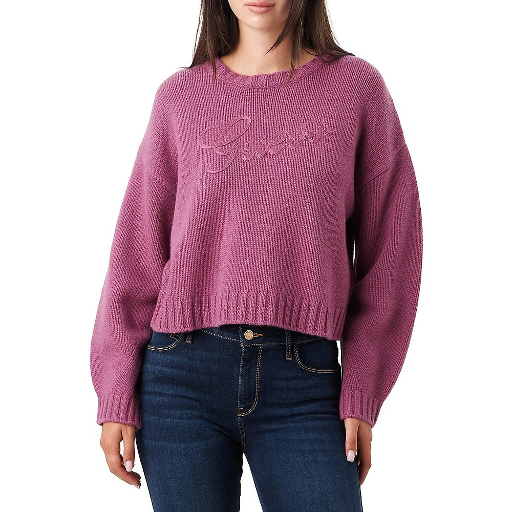 Pull en laine avec logo graphique vintage