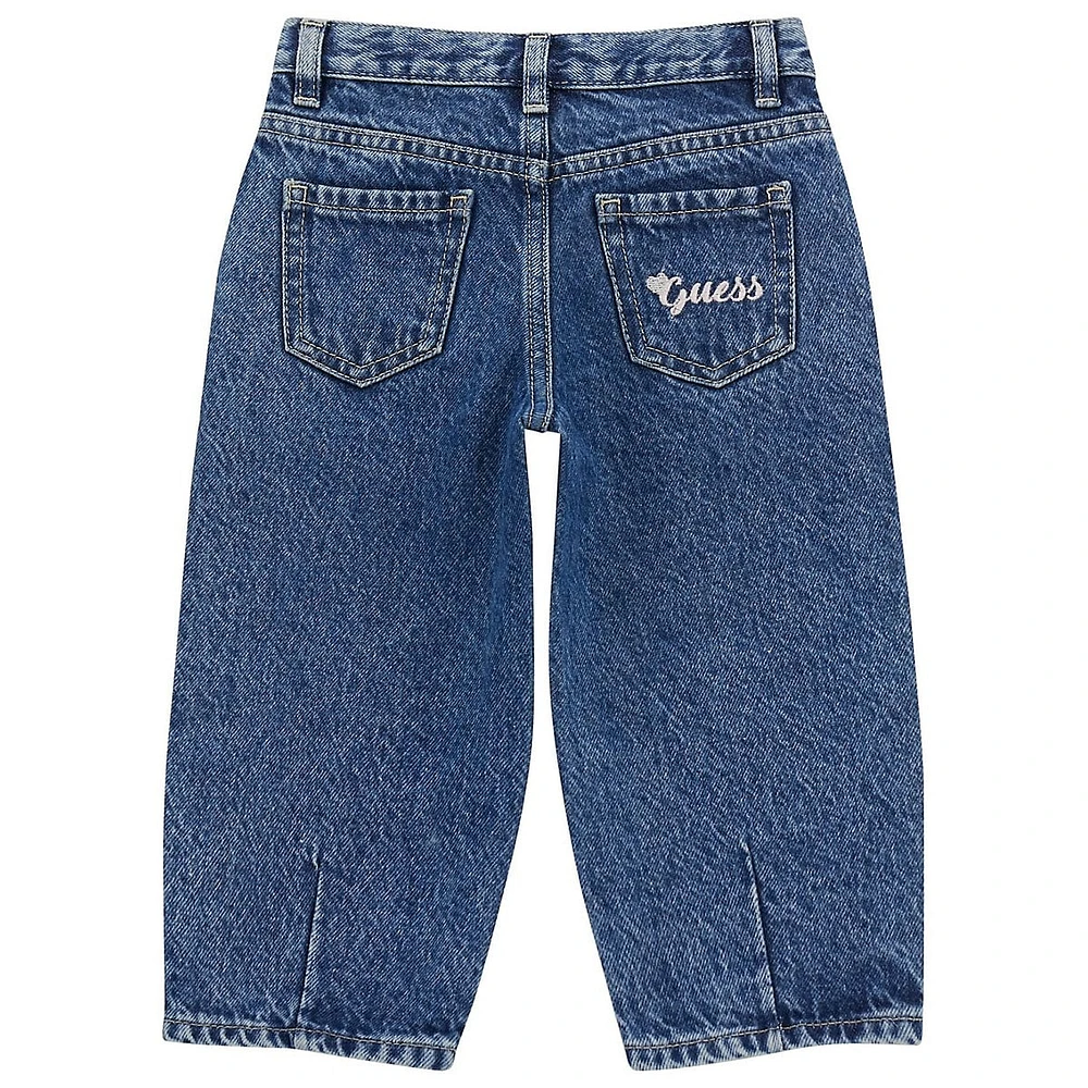 Little Kid's Rigid Denim Balloon-Fit Jeans