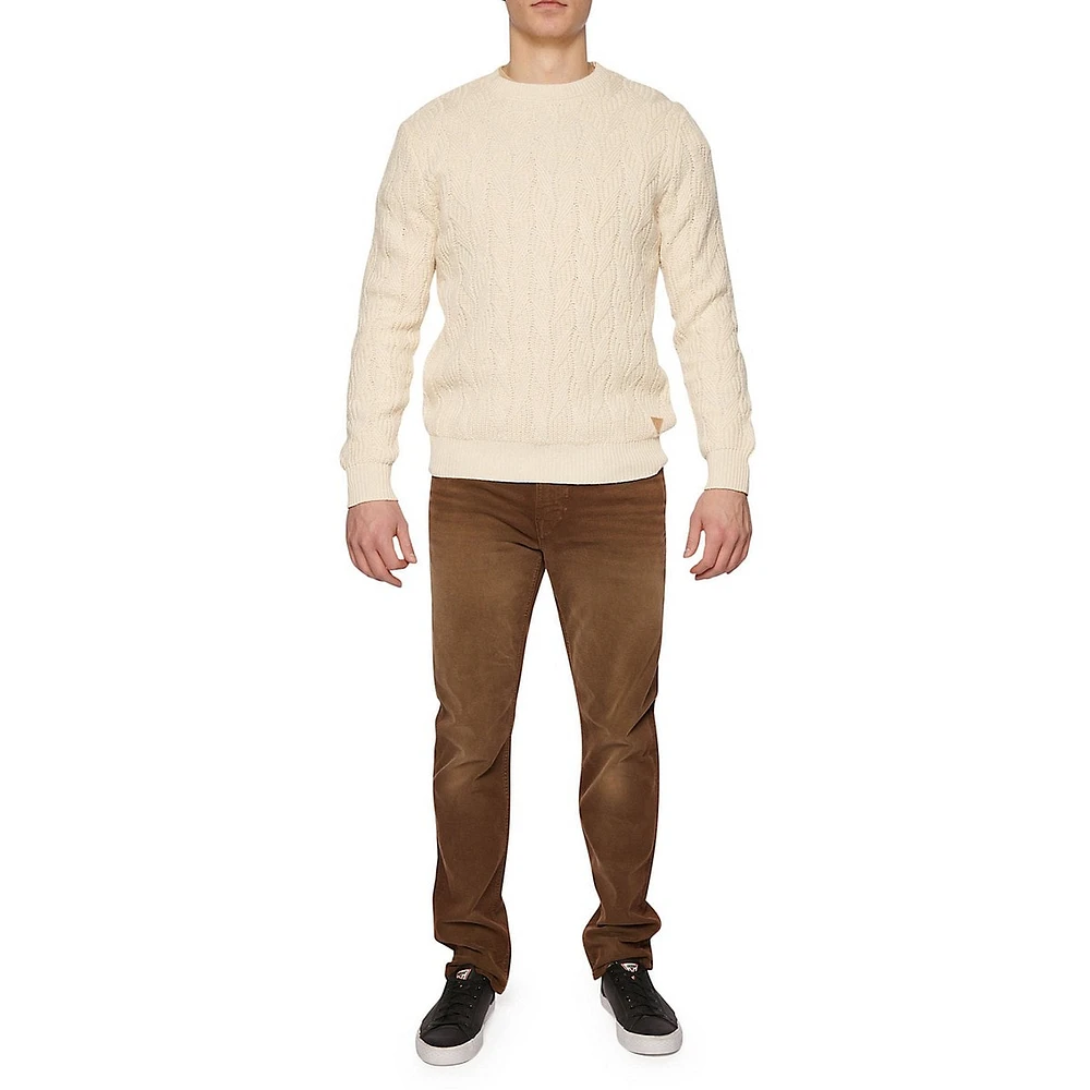 Evander Crewneck Cable Sweater