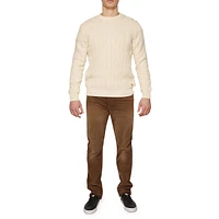 Evander Crewneck Cable Sweater