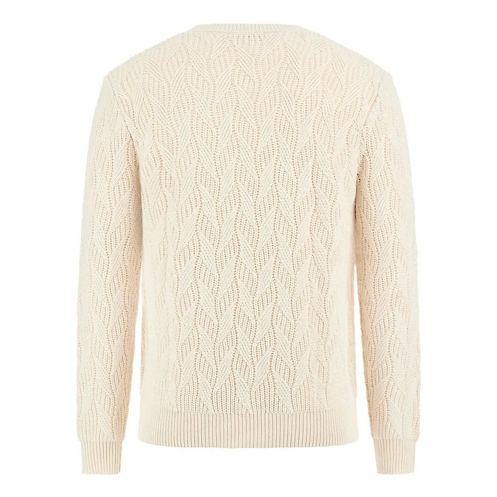 Evander Crewneck Cable Sweater