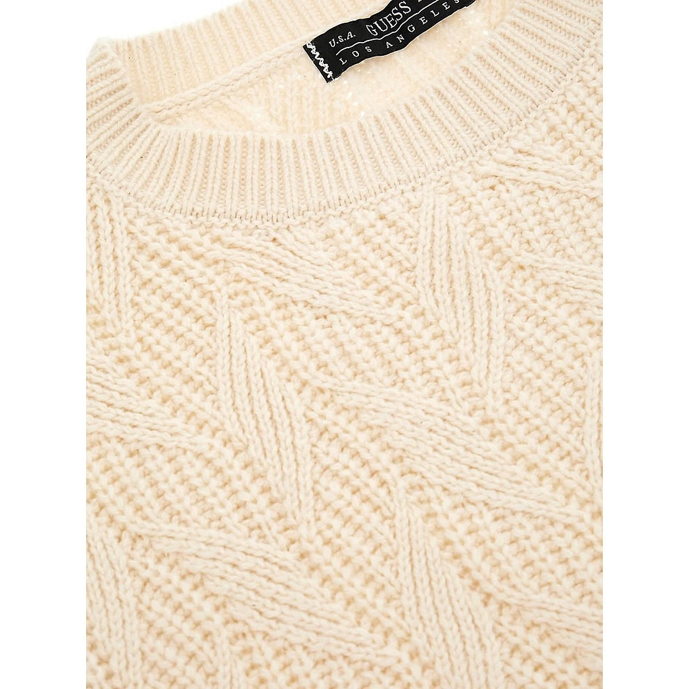 Evander Crewneck Cable Sweater