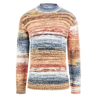 Edged Space-Dye Striped Sweater