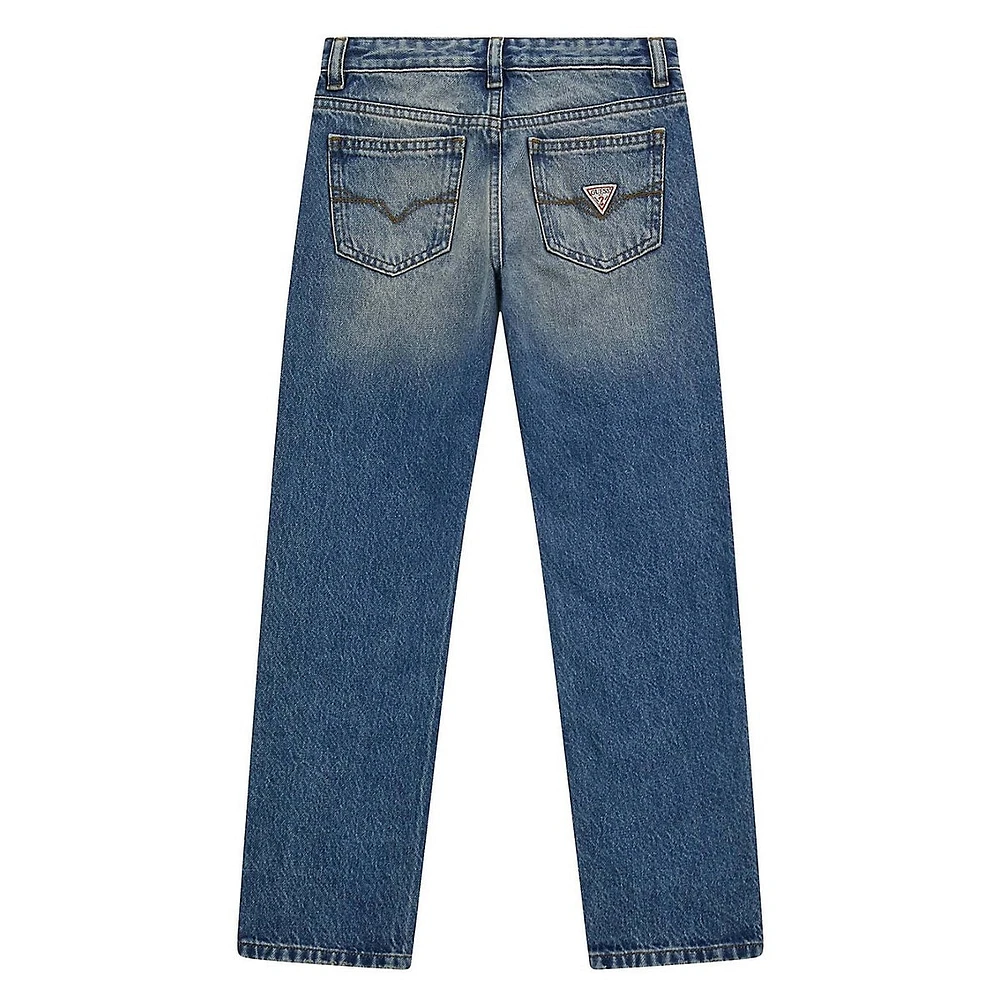 Boy's Straight-Leg Distressed Jeans