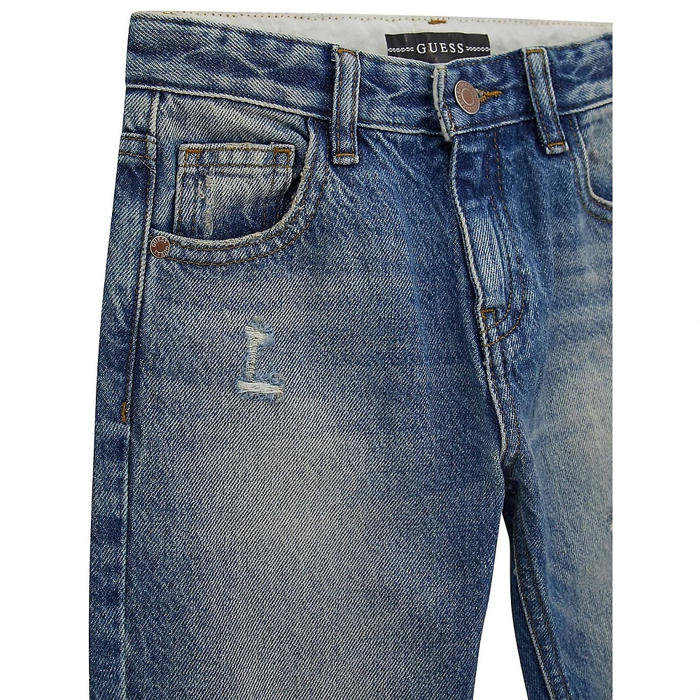 Boy's Straight-Leg Distressed Jeans