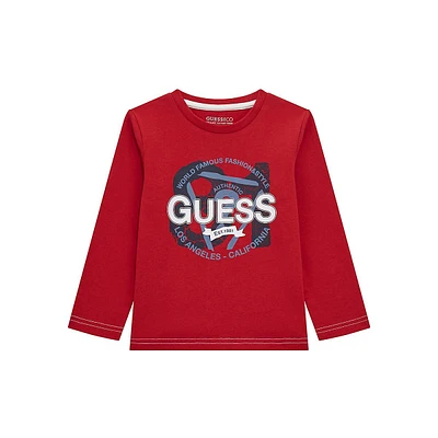 Little Kid's Organic Cotton-Blend Long-Sleeve Logo T-Shirt