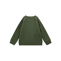 Little Kid's Organic Cotton-Blend Asymmetrical Logo Sweatshirt