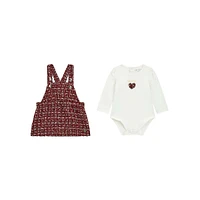 Baby Girl's 2-Piece Long-Sleeve Bodysuit & Tweed Skirtall Set