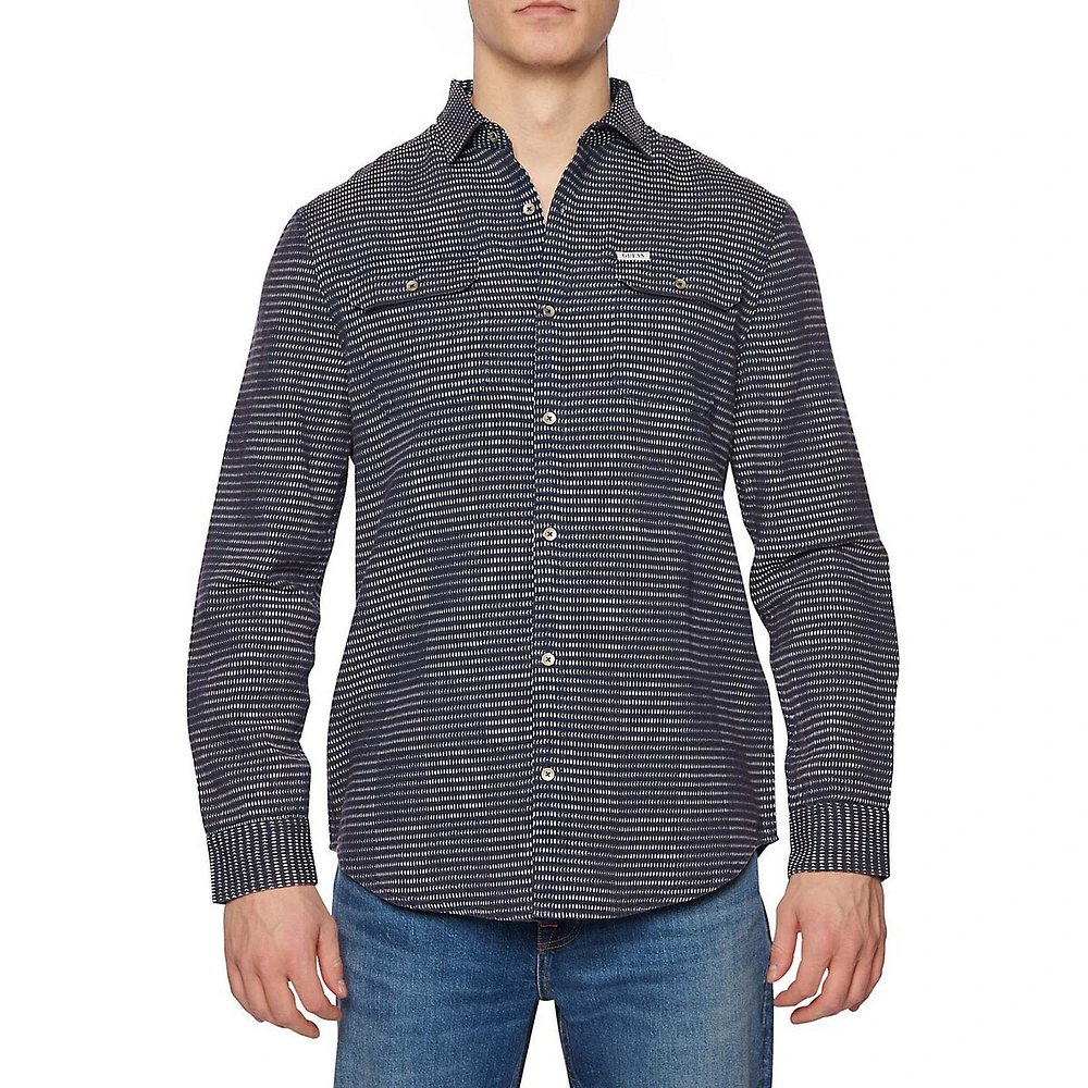 Ethno Printed Utility Shirt