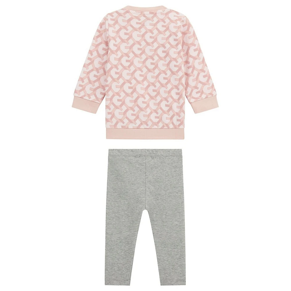 Ensemble 2 pièces sweat-shirt et leggings imprimés pour bébé