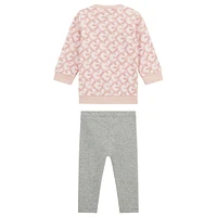 Ensemble 2 pièces sweat-shirt et leggings imprimés pour bébé