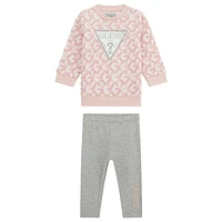 Ensemble 2 pièces sweat-shirt et leggings imprimés pour bébé