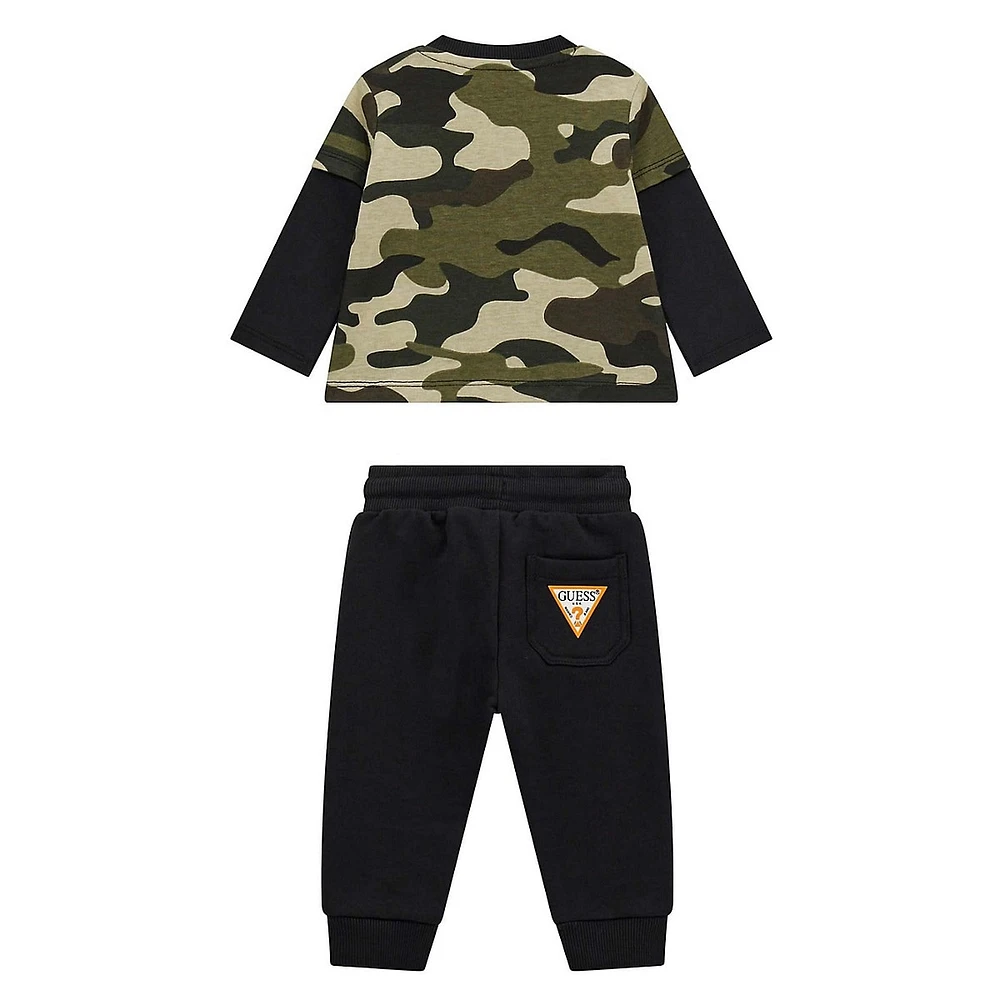 Baby's 2-Piece Organic Cotton Camo Top & Joggers Set