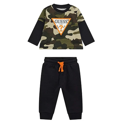 Baby's 2-Piece Organic Cotton Camo Top & Joggers Set