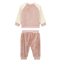 Baby's 2-PIece Faux Fur Active Top & Joggers Set