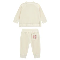 Baby Girl's 2-Piece Chenille Zip Jacket & Joggers Set