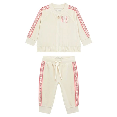 Baby Girl's 2-Piece Chenille Zip Jacket & Joggers Set