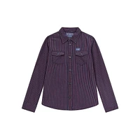 Boy's Cotton Poplin Check Button-Down Shirt