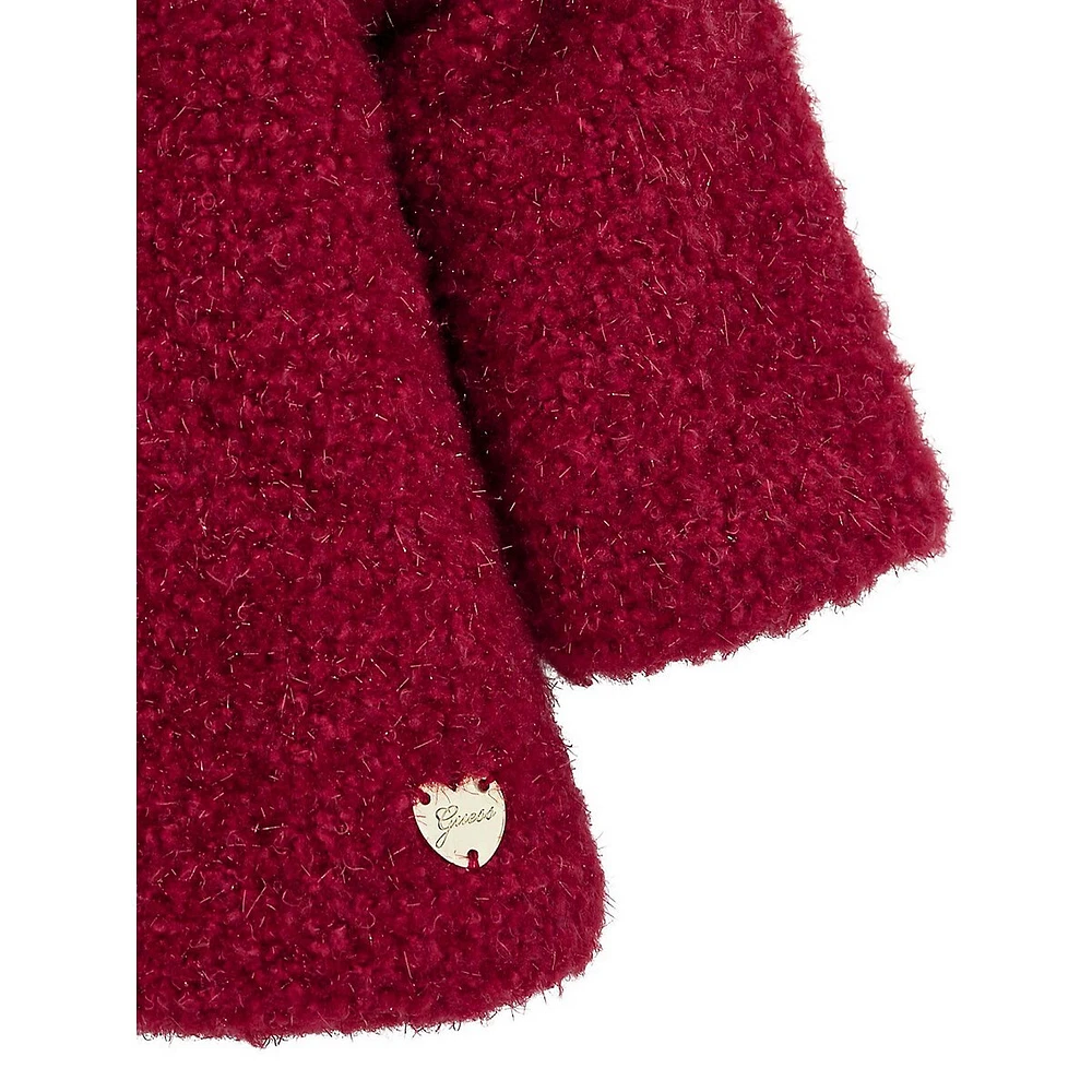 Baby Girl's Lurex Faux-Shearling Padded Coat