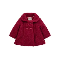 Baby Girl's Lurex Faux-Shearling Padded Coat