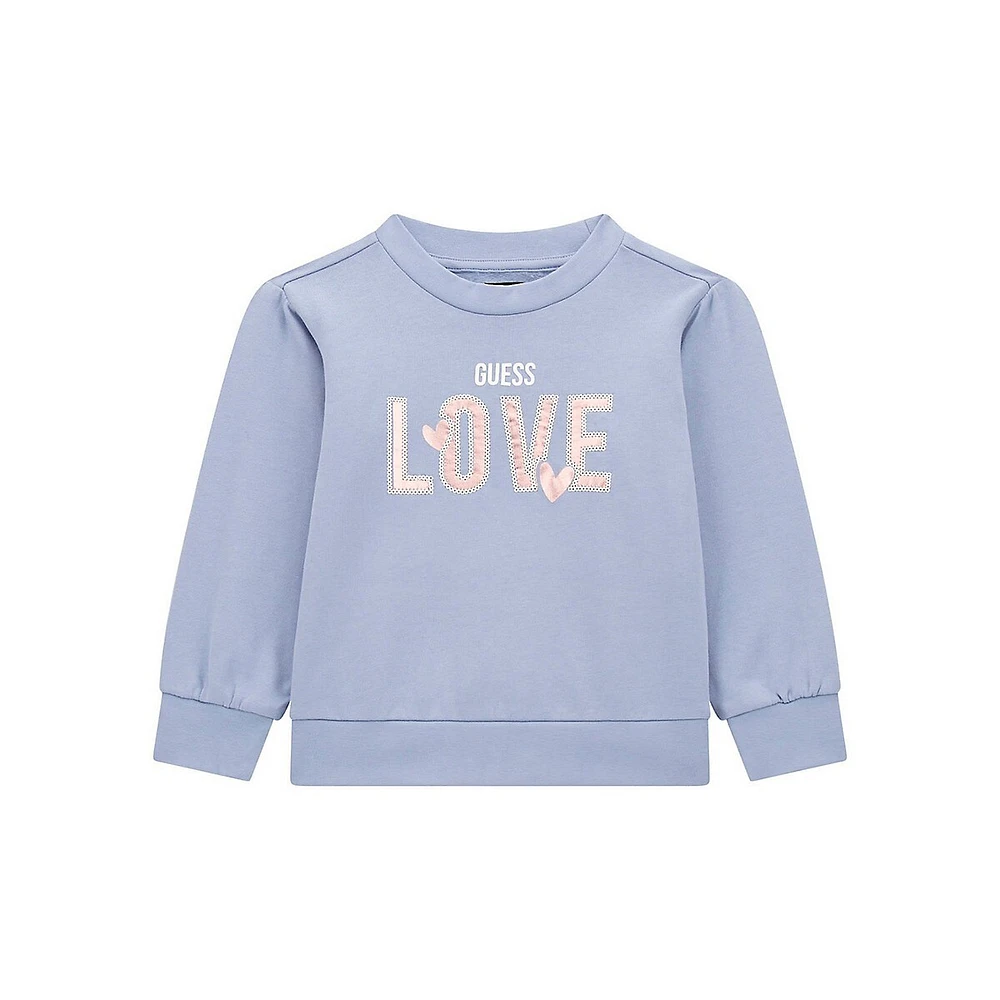 Little KId's Embellished Love Print Sweatshirt