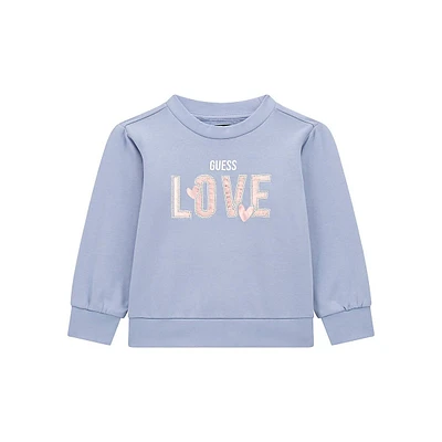 Little KId's Embellished Love Print Sweatshirt