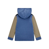 Little Boy's Long-Sleeve Hooded Colourblock Sweater