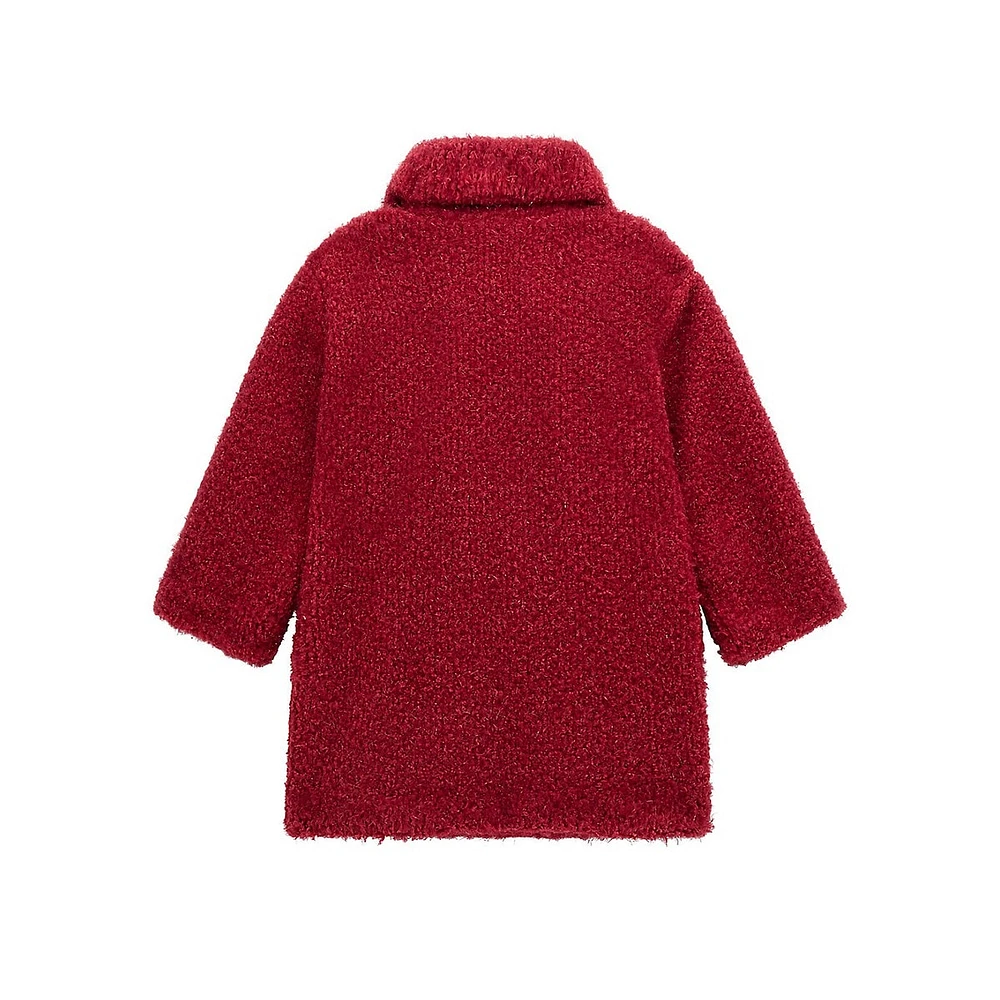 Little Girl's Lurex Faux-Shearling Padded Coat