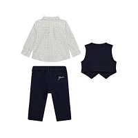 Baby Boy's 4-Piece Vest, Pants, Shirt & Bow Tie Set