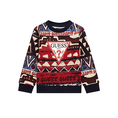 Little Boy's Printed Long-Sleeve Active Top