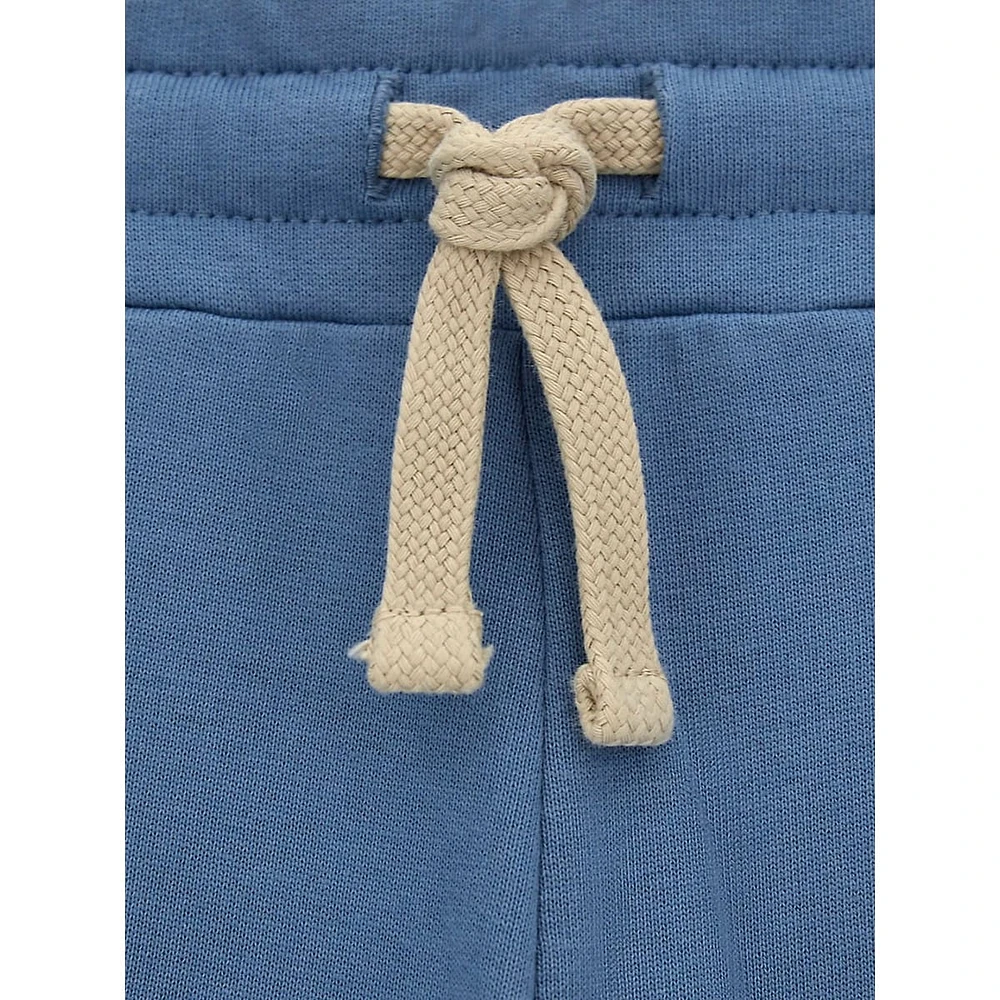 Little Boy's Organic Cotton French Terry Colourblocked Joggers