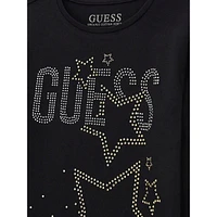 Girl's Organic Cotton-Blend Rhinestone Long-Sleeve T-Shirt