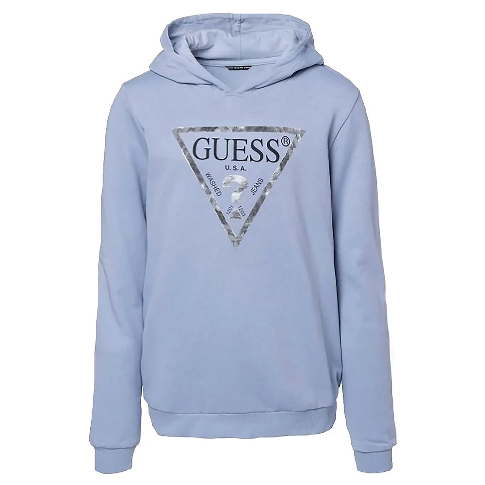 Girl's Organic Cotton Foil Logo Hooded Sweatshirt