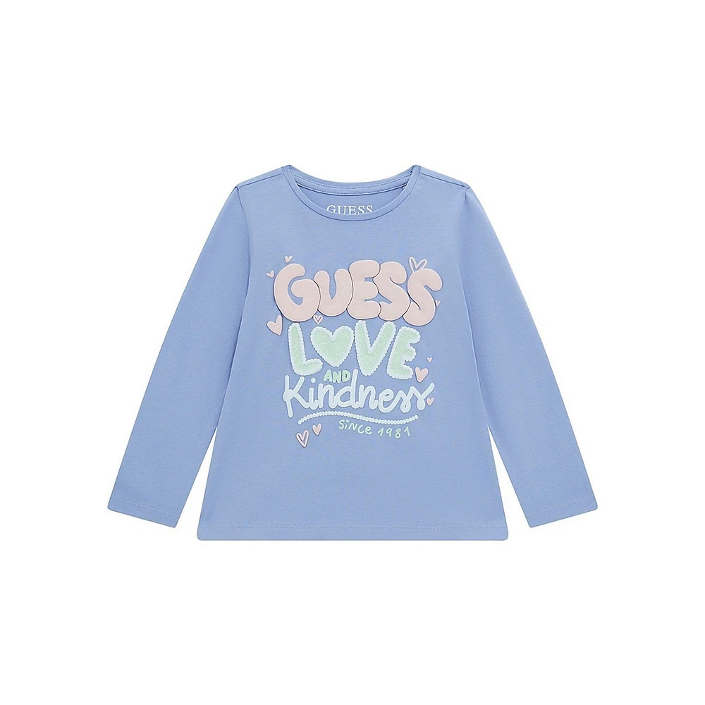 Little Kid's Puffy Print Long-Sleeve T-Shirt