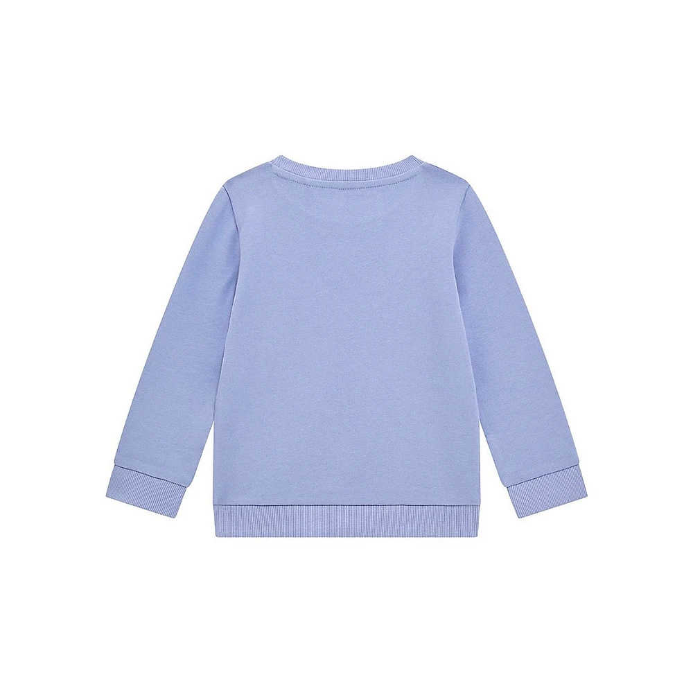 Little Kid's Organic Cotton Foil Logo Sweatshirt