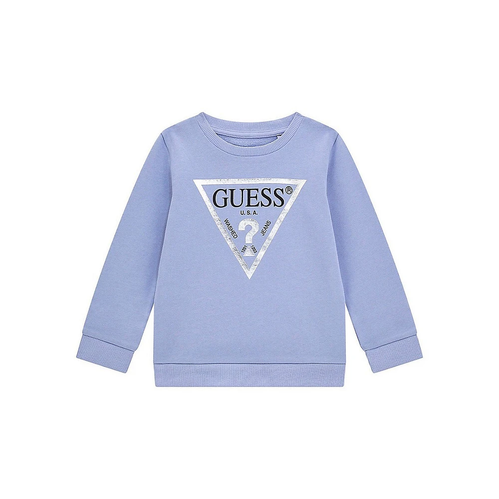 Little Kid's Organic Cotton Foil Logo Sweatshirt