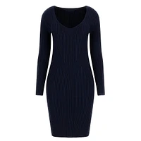 Isabella Directional-Knit Mini Sweater Dress