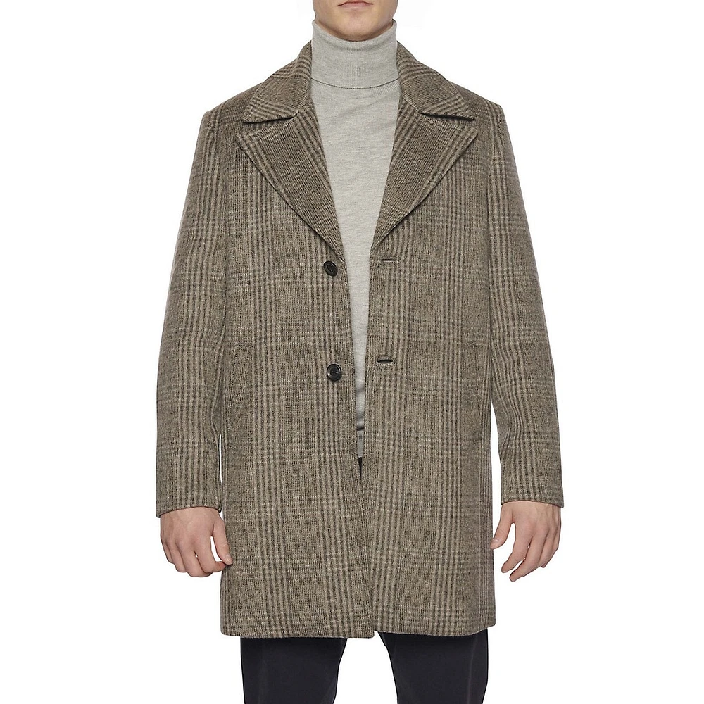 Darin Wool Plaid Coat