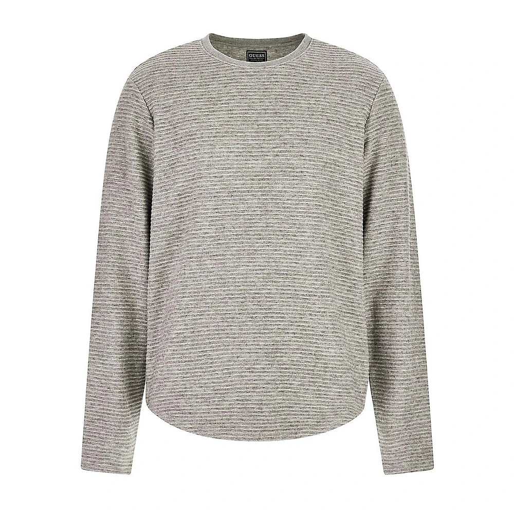 Hudson Linear Texture Crewneck Sweater