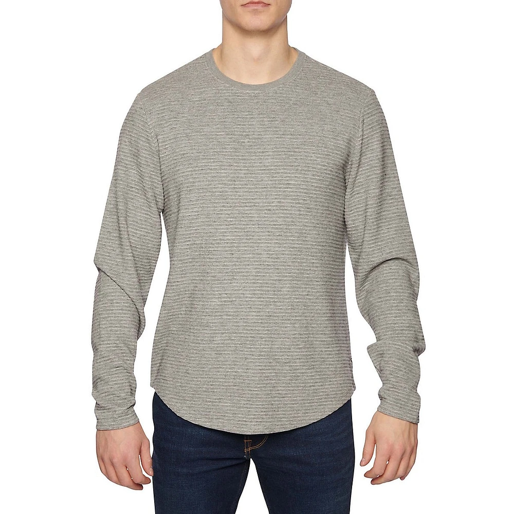 Hudson Linear Texture Crewneck Sweater