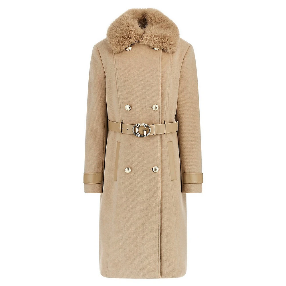 Amelia Double-Breasted Belt Coat