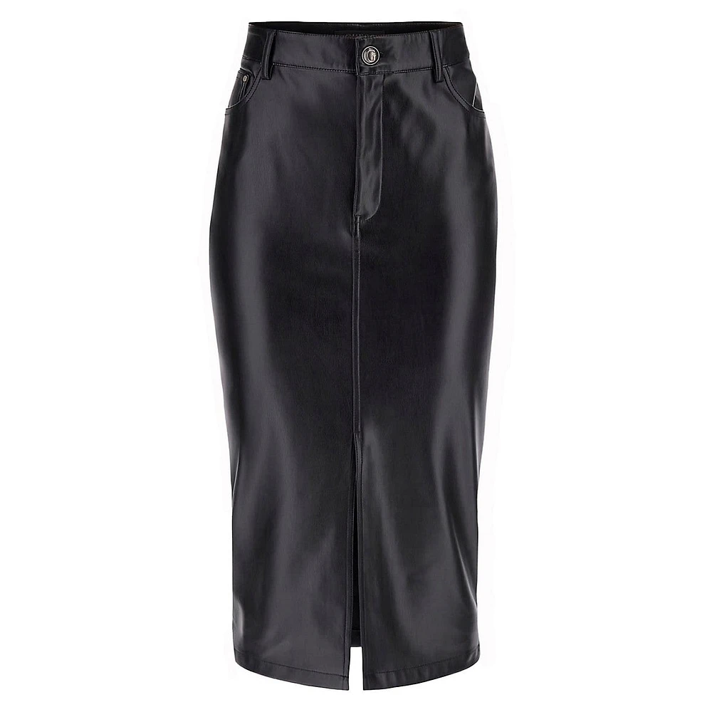 Celine Vegan Leather Pencil Skirt