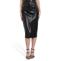 Celine Vegan Leather Pencil Skirt