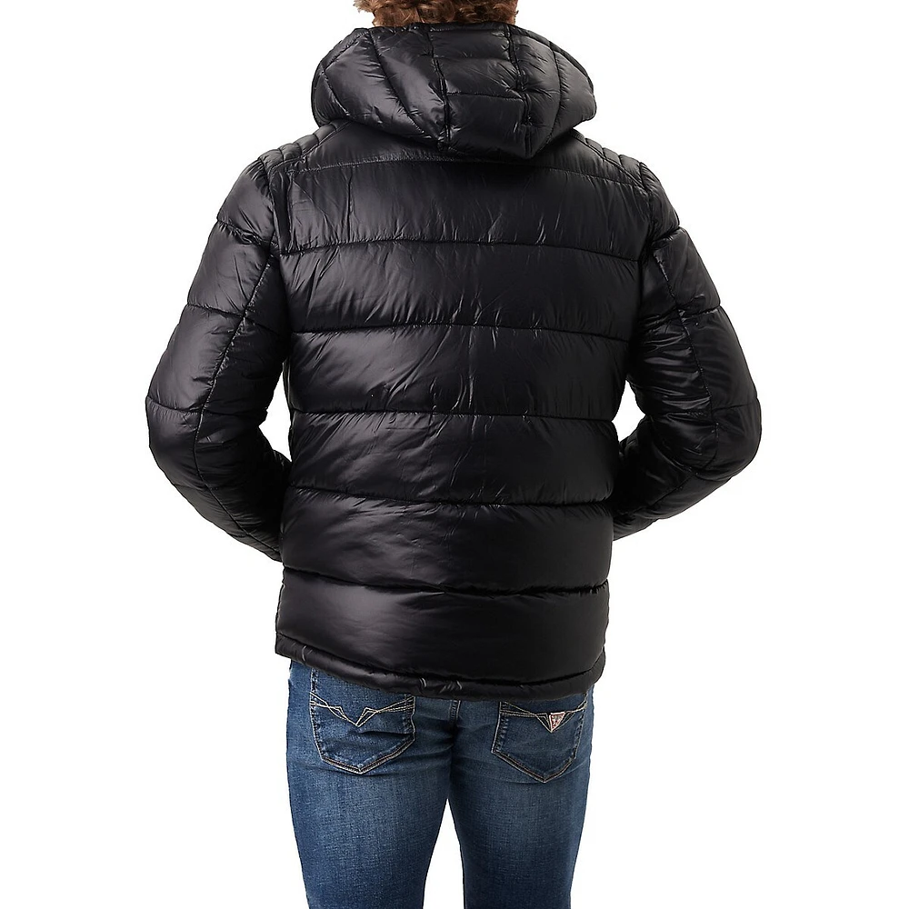 Adam Quilted Hooded Zip Puffer Jacket