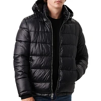 Adam Quilted Hooded Zip Puffer Jacket