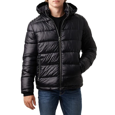 Adam Quilted Hooded Zip Puffer Jacket