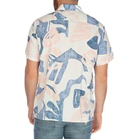 Collin Linen-Blend Inside Printed Shirt